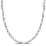 12.5 ct. DEW Created Brilliant Sapphire Tennis Necklace - 14K Gold Overlay