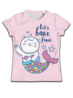 Children T-shirt Clothes Casual Soft T-shirt Cute Cat Cartoon Pattern