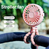 Mini Handheld Octopus Folding Fan Multi Functional Five in One Portable Fan Silent Home Dormitory Baby Stroller Multiple Scenes