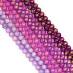 Jade with Golden Line Round Smooth Beads, Sku#U1890