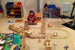 Log Construction Wooden Puzzle Assembling Building Block Toy