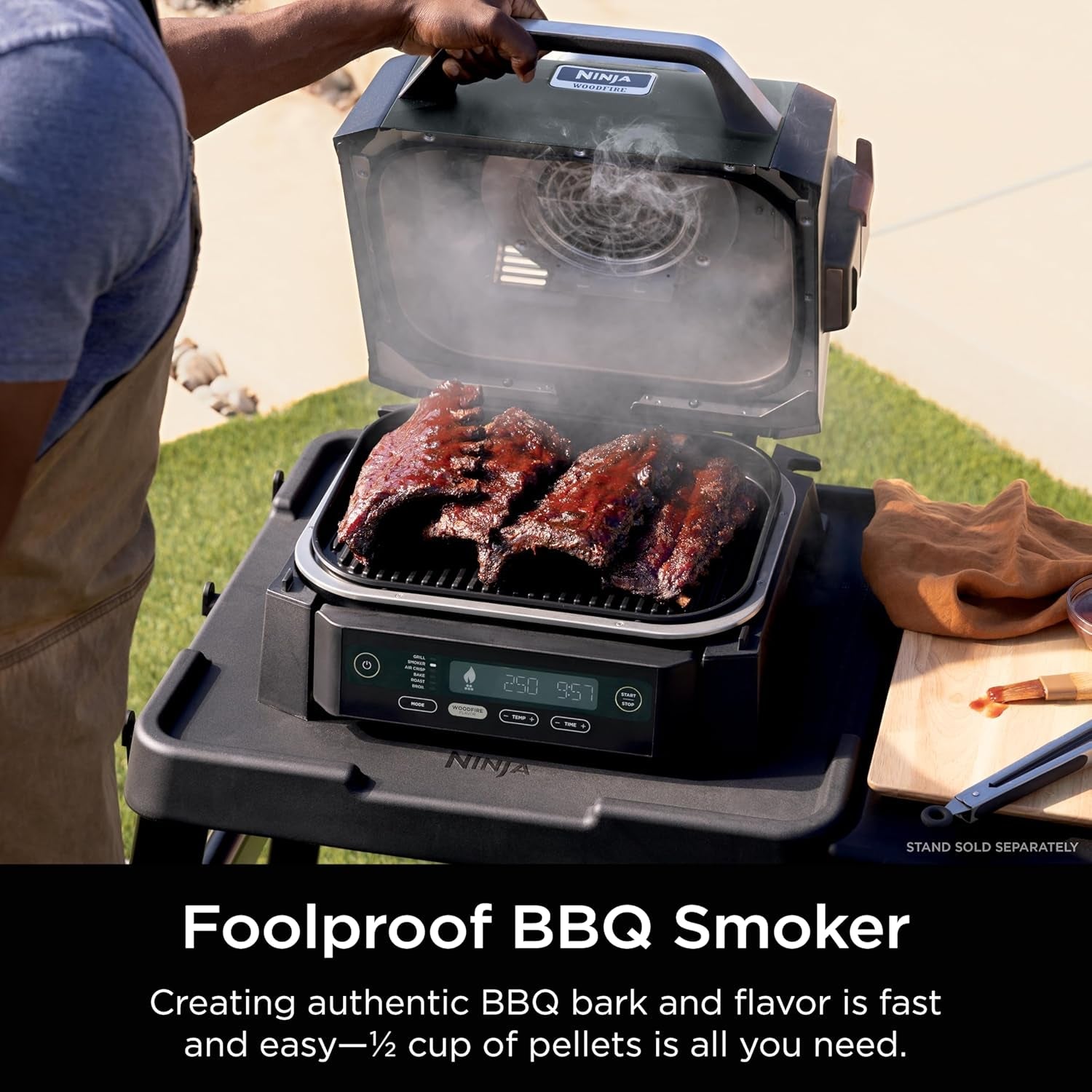 Woodfire Outdoor Grill Smoker 6 In 1 Electric Appliance