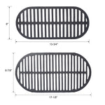 Outdoor Oval Cast Iron Grill, Portable Charcoal Grill, and Desktop Cast Iron Frying Pan