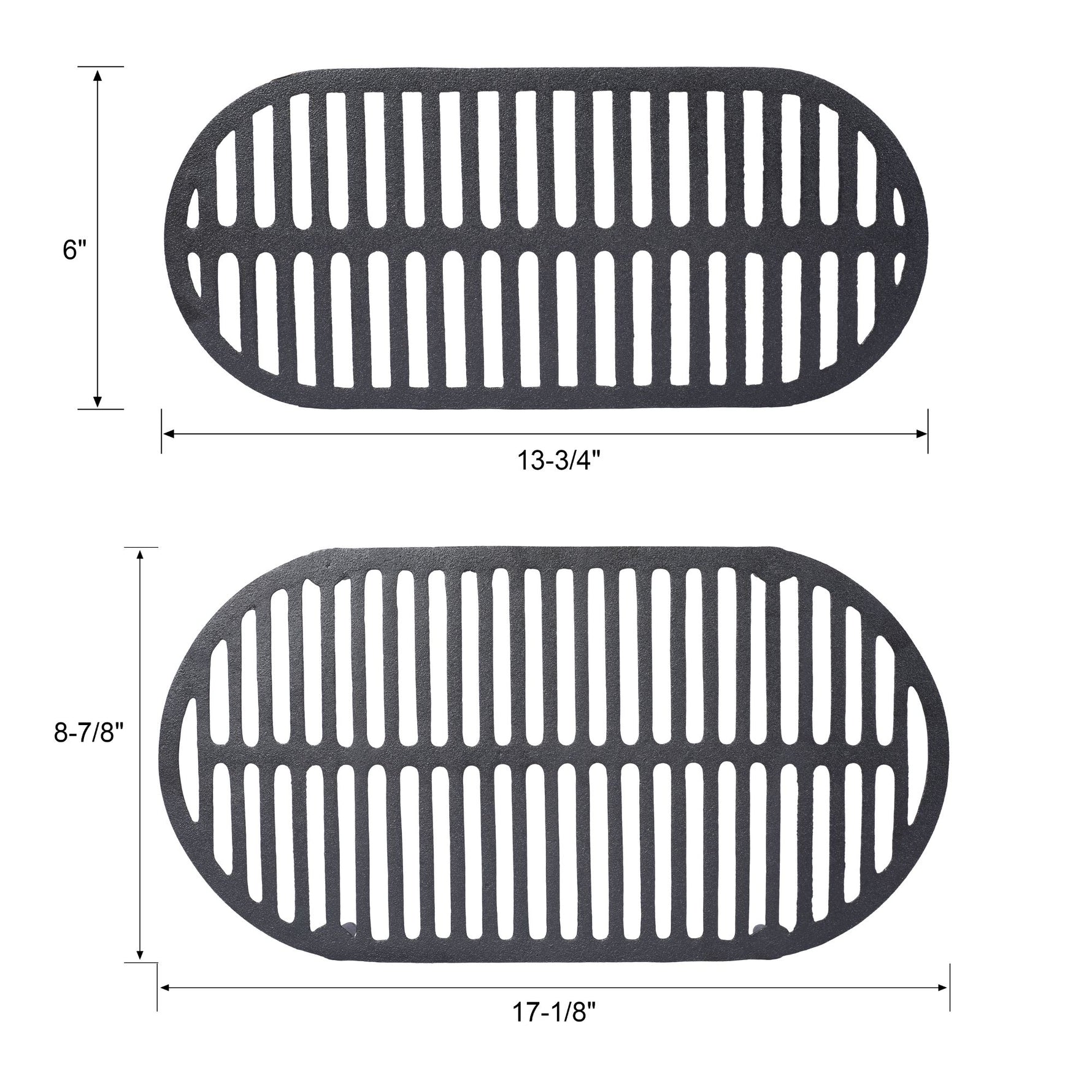 Outdoor Oval Cast Iron Grill, Portable Charcoal Grill, and Desktop Cast Iron Frying Pan