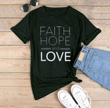 Faith hope and love T-shirts women