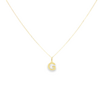 14K Solid Gold Personalized Letter Pendant Necklace
