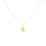14K Solid Gold Personalized Letter Pendant Necklace
