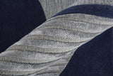 10' X 14' Blue And Silver Wool Geometric Tufted Handmade Area Rug