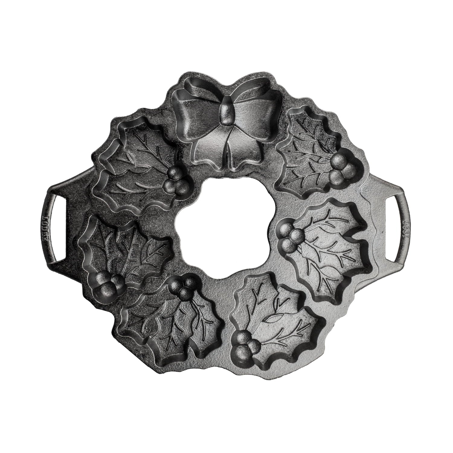 Cast Iron Seasoned Cast Iron Holiday Wreath Pan