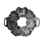 Cast Iron Seasoned Cast Iron Holiday Wreath Pan