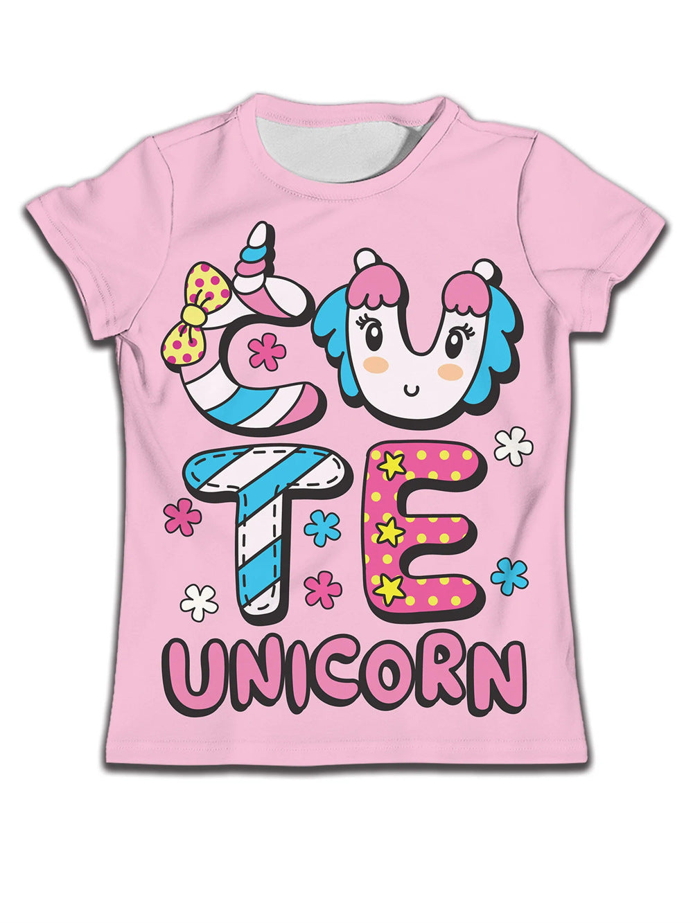 Children T-shirt Clothes Casual Soft T-shirt Cute Cat Cartoon Pattern