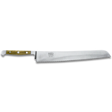 ALPHA OLIVE | Bread Knife Franz Dude 12.5 " Right hand version | Forged steel / Olive Wood Handle-0