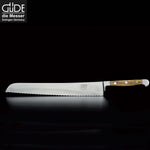 ALPHA OLIVE | Bread Knife Franz Dude 12.5 " Right hand version | Forged steel / Olive Wood Handle-4