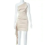 Crossbody Sleeveless Slim Fit Dress