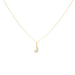 14K Solid Gold Personalized Letter Pendant Necklace