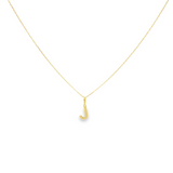 14K Solid Gold Personalized Letter Pendant Necklace