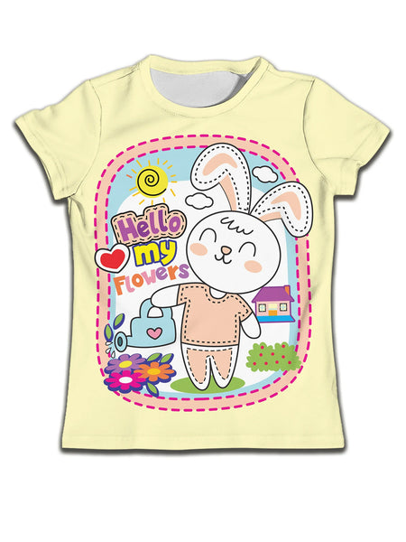 Children T-shirt Clothes Casual Soft T-shirt Cute Cat Cartoon Pattern