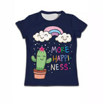 Children T-shirt Clothes Casual Soft T-shirt Cute Cat Cartoon Pattern