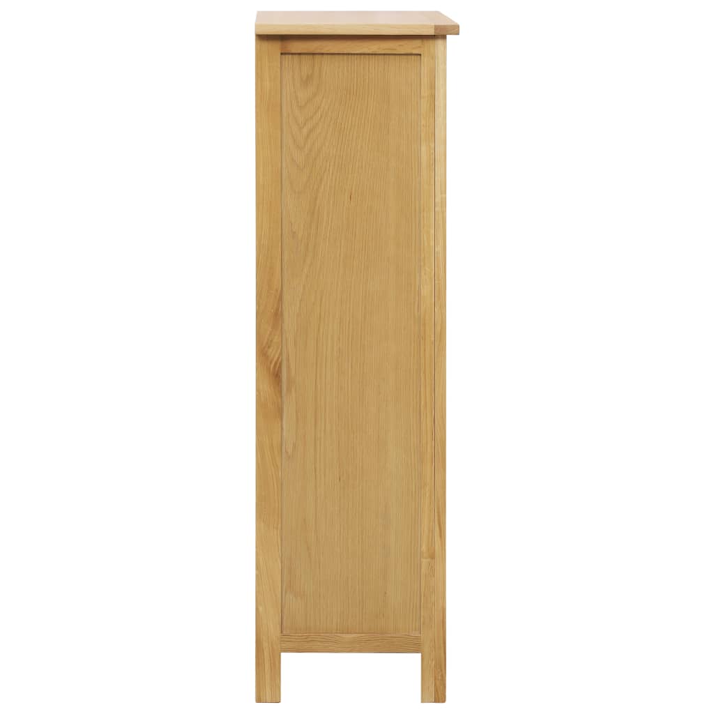 NNEVL Wine Cabinet 56x32x110 cm Solid Oak Wood