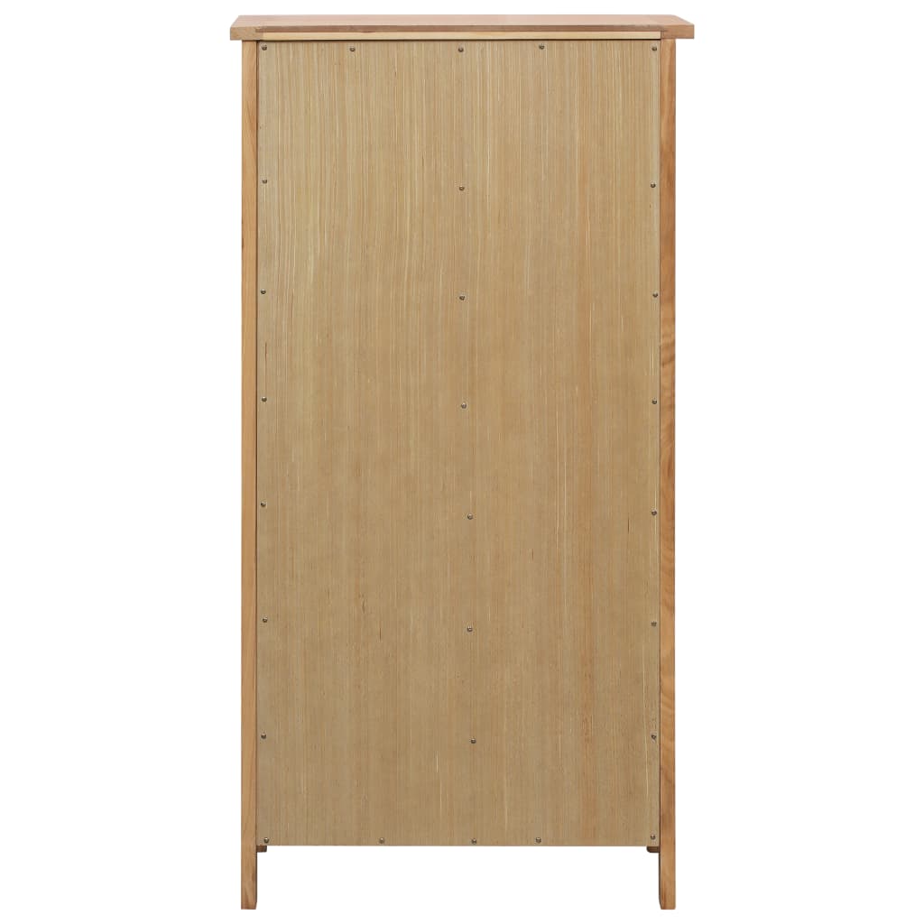 NNEVL Wine Cabinet 56x32x110 cm Solid Oak Wood