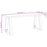 vidaXL Bench with Live Edge Dining Bench Living Room Seating Solid Wood Acacia-2