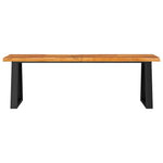 NNEVL Bench with Live Edge 140 cm Solid Wood Acacia