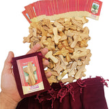 Set of 100 Bethlehem Olive Wood Crosses 2.5" (6Cm) – Comfort Gift, Wood Cross Fidget, Memory Forever Cross, RCIA Gifts Catholic Women – with Bags CRS123