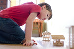 Log Construction Wooden Puzzle Assembling Building Block Toy