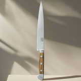 ALPHA OLIVE | Slicing / HAM Knife 8" | Forged Steel / Olive wood handle