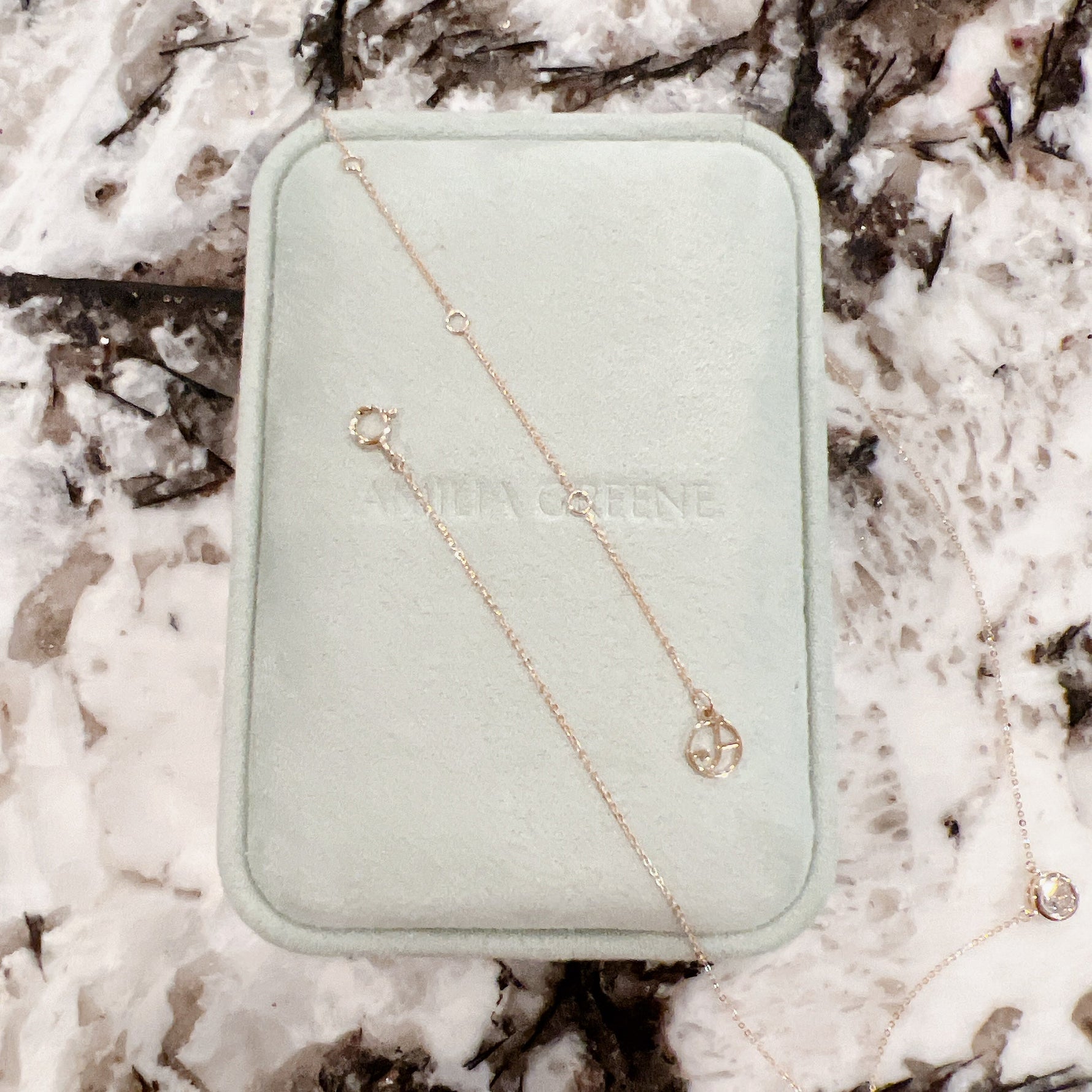 Bezel Set Round Diamond Necklace 0.5 Carats - 14k Solid Gold-4