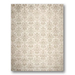 9x12 Olive & Beige Color Hand Knotted Tibetan Ikat Wool & Bamboo Silk Oriental Area Rug-1