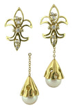 Akoya pearl drop earring- 14K Gold
