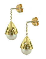 Akoya pearl drop earring- 14K Gold