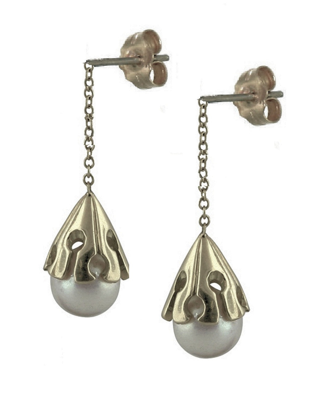 Akoya pearl drop earring- 14K Gold