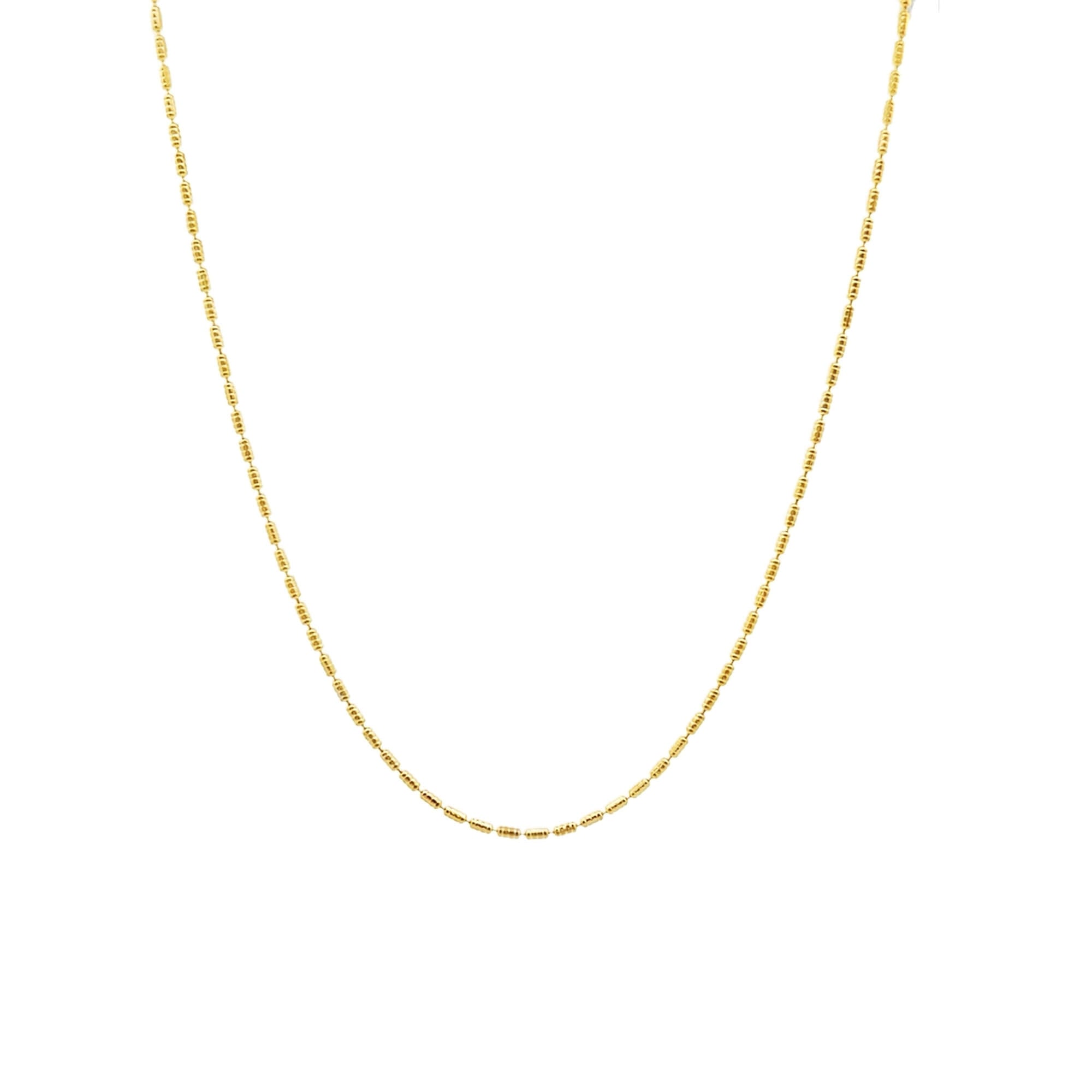 Dainty Textured Rice Chain Necklace (H60A/I53)
