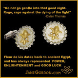 Fleur De Lis Tuxedo Shirt Studs: Diamonds in Sterling Silver