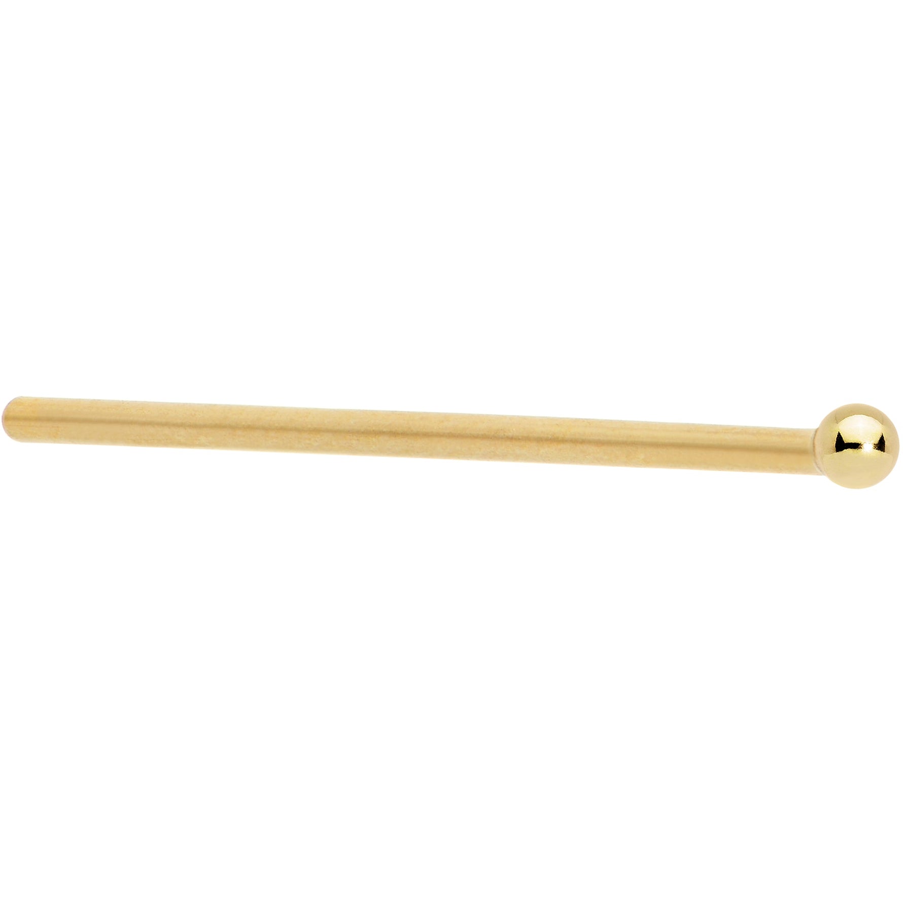 Solid 14K Yellow Gold 1.5mm Ball Nose Ring