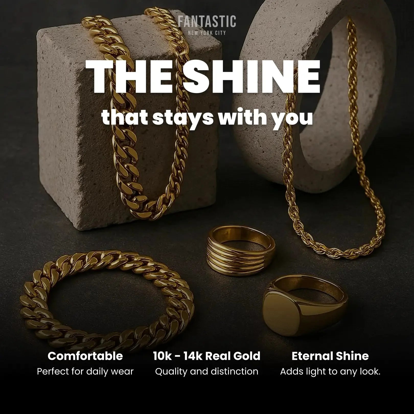 14K Gold- Hollow Box Chain (Yellow Gold)