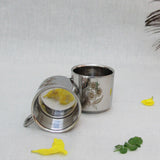 Stainless Steel Tea Cups Set of 6|Coffee Mug Set of 6 Cold Outside Hot Inside| Floral Design Tea Mug