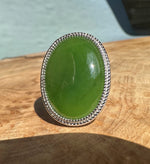 Canadian Jade Silver Ring - 1917