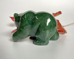 Jade Bear with Rhodonite Fish, Available in multiple sizes