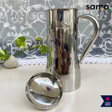 Stainless Steel Jug with Tea Cup Set of 6 Combo | Double wall Tea Cup Set | Premium Serveware | strong Capacity strong
