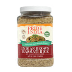 Extra Long Indian Brown Basmati Rice - Naturally Aged Healthy Grain Jar
