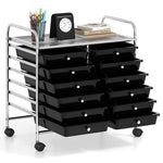 12 Drawers Rolling Storage Cart for Home and Office-Transparent