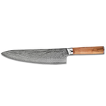 Ginza Steel MIA 24 Chef Knife 9” – Damascus AUS10, 67-Layer, Olive Wood Handle