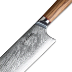 MIA X | Cleaver Knife 7" Damascus AUS10 Steel 67 Layer / Olive Wood handle
