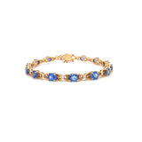 Sapphire and Diamond Bracelet in 14K Yellow Gold - KGD 40959