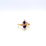 Sapphire and Diamond Ring in 14K Yellow Gold - KGR 14854