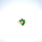 Emerald and Diamond Ring in 14K Yellow Gold - KGR 15914