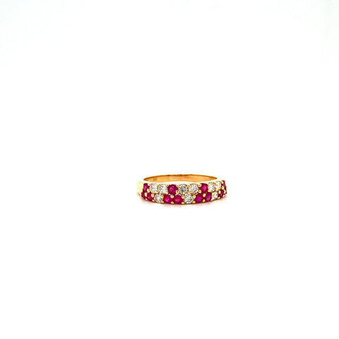 Ruby and Diamond Ring in 14K Yellow Gold - KGR 16513